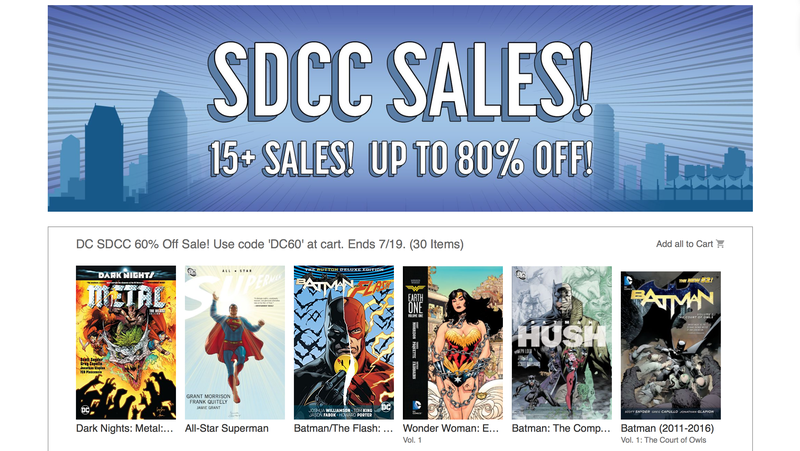 ComiXology SDCC Sales Events | ComiXology